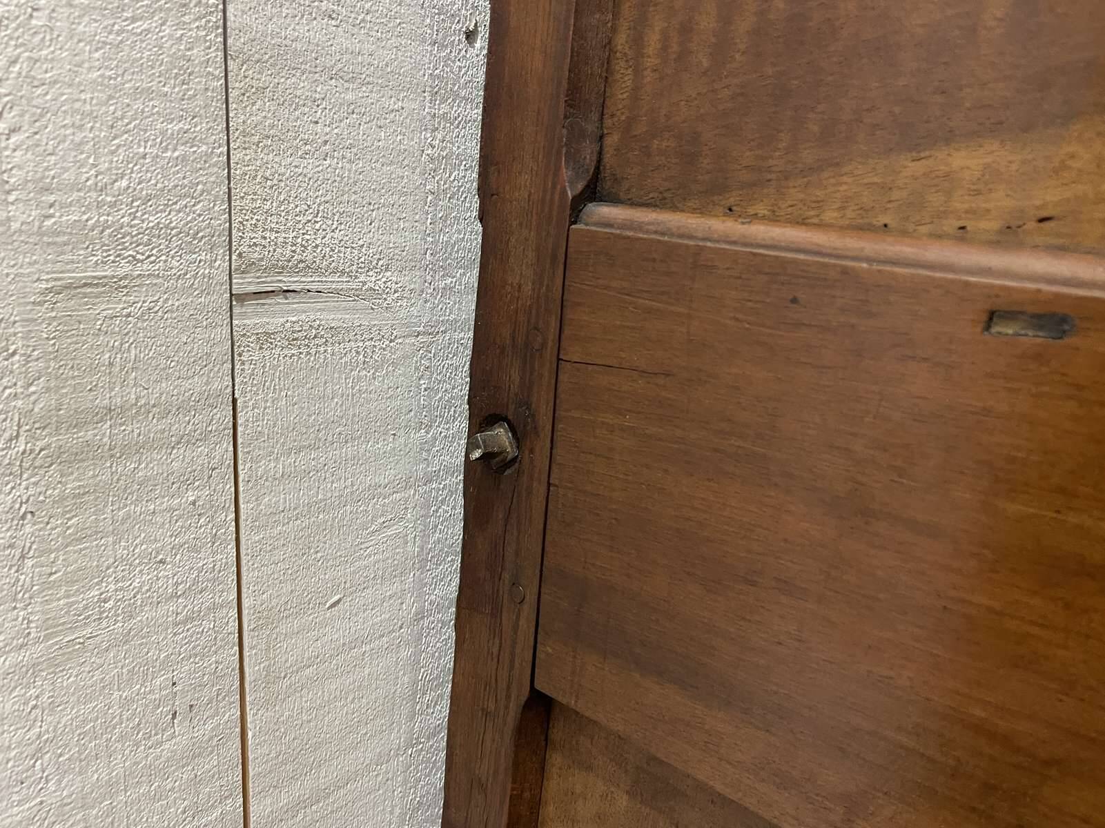 18th century walnut castle wardrobe - fully removable