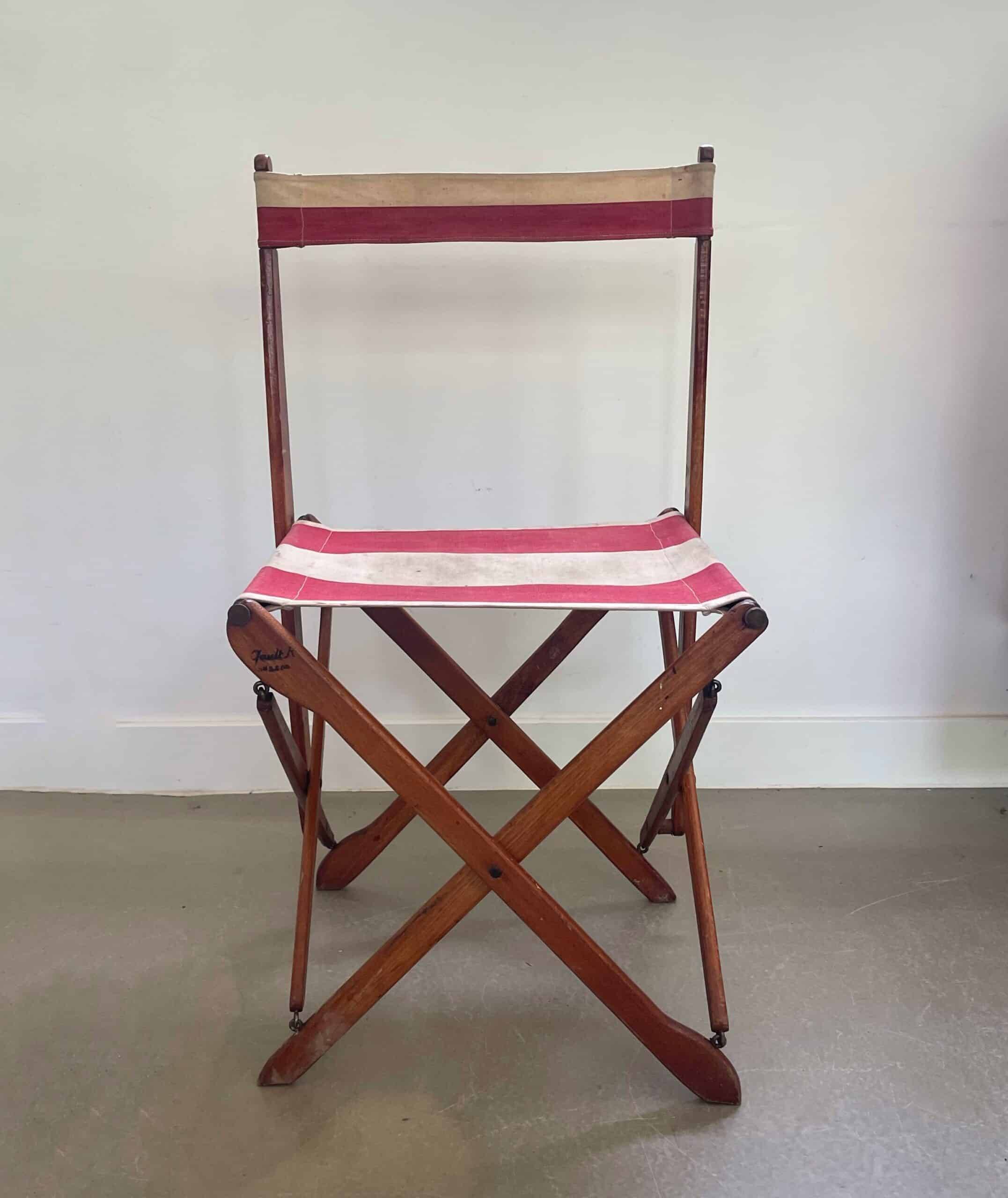 Authentic French outdoor terrace set, 5 chairs and table