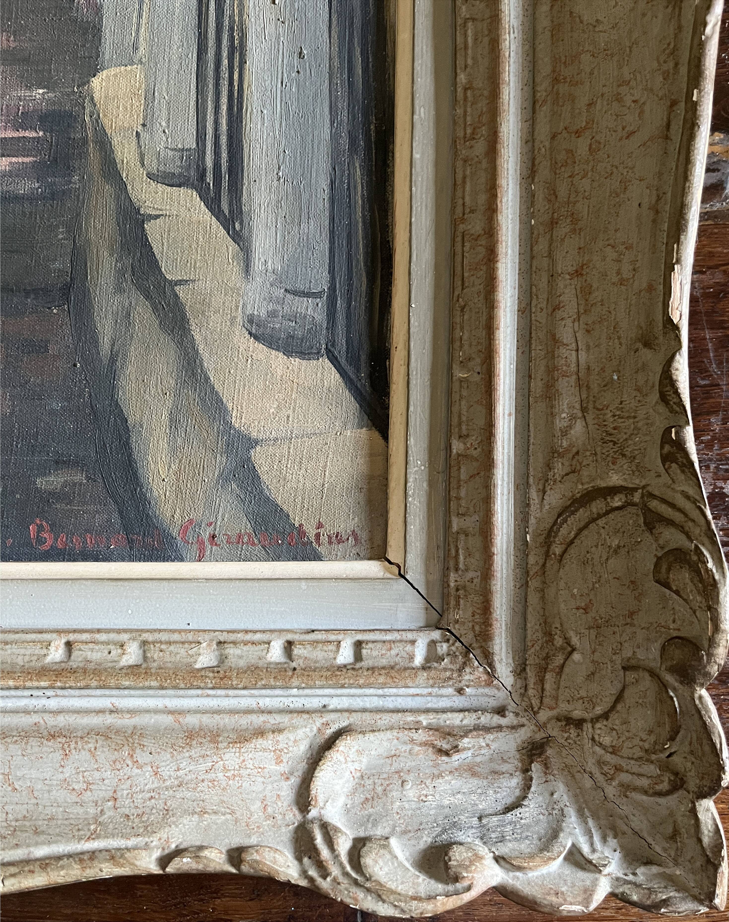 Table Hst Hélène BESNARD-GIRAUDIAS (1906-2003) Venice + frame