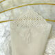 6 Sets de table & 6 sous verre nacre de Capiz et 6 serviettes brodées vintage