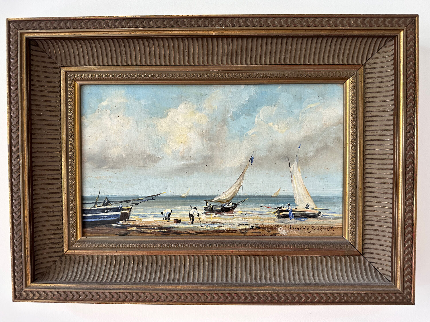 Oil on wood Eugène Jacquet early 1900