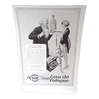 An Eau de Cologne advertisement n° 4711 from a period magazine l'Illustration years 30