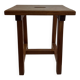 Scandinavian stool solid wood — Rectangular seat, square legs