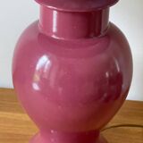 Ceramic and velvet lamp from the 90s