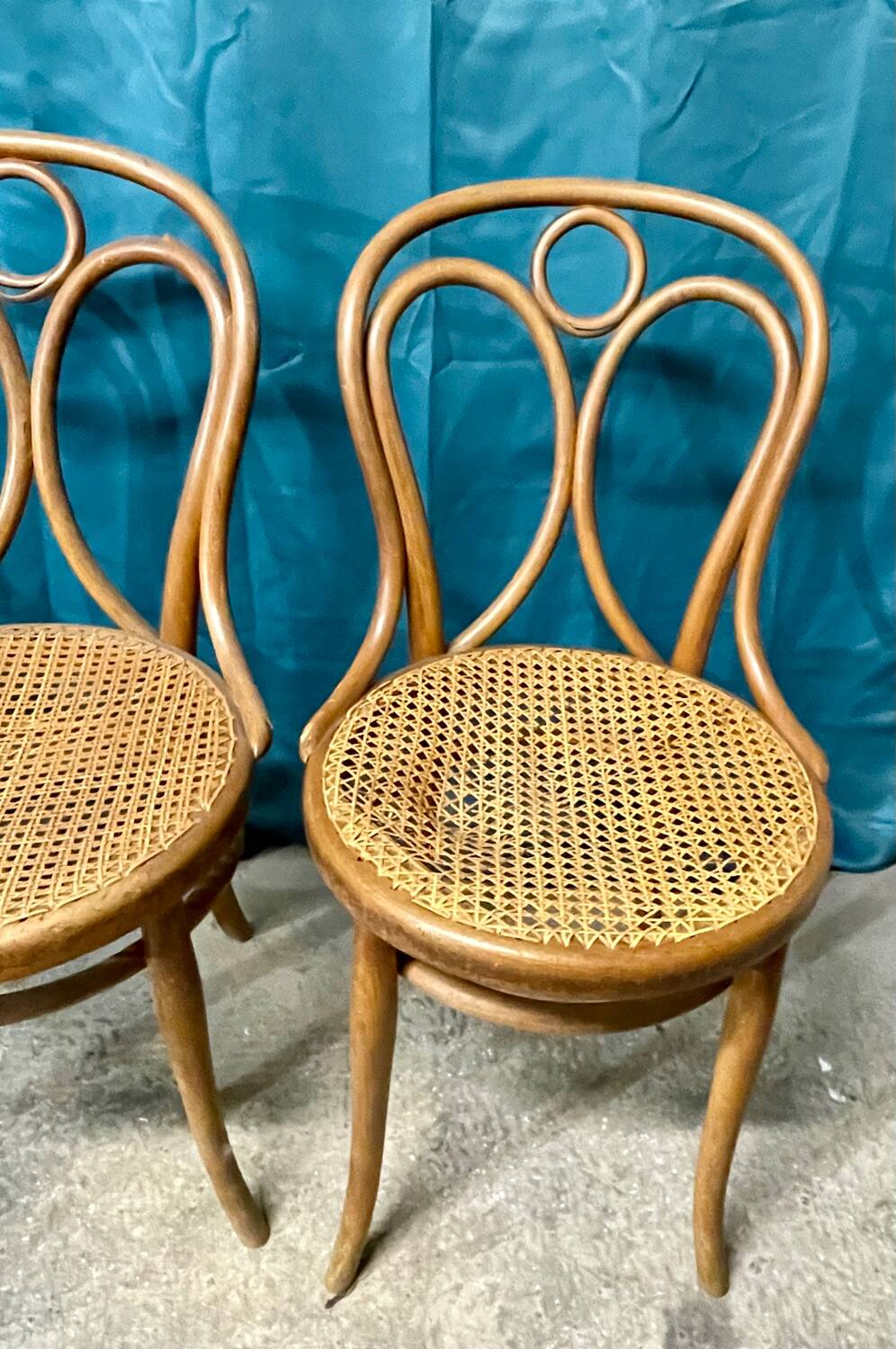 4 chaises thonet n 19 de bistrot bois courbé