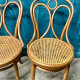 4 chaises thonet n 19 de bistrot bois courbé