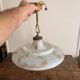 Opaline White Lustre Suspension Brass Gilding Retro Neo Rococo