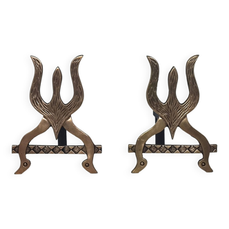 Pair of zoomorphic andirons