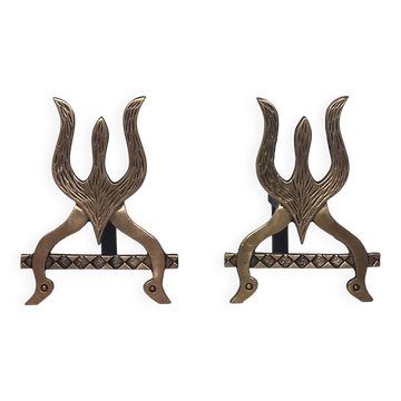 Pair of zoomorphic andirons