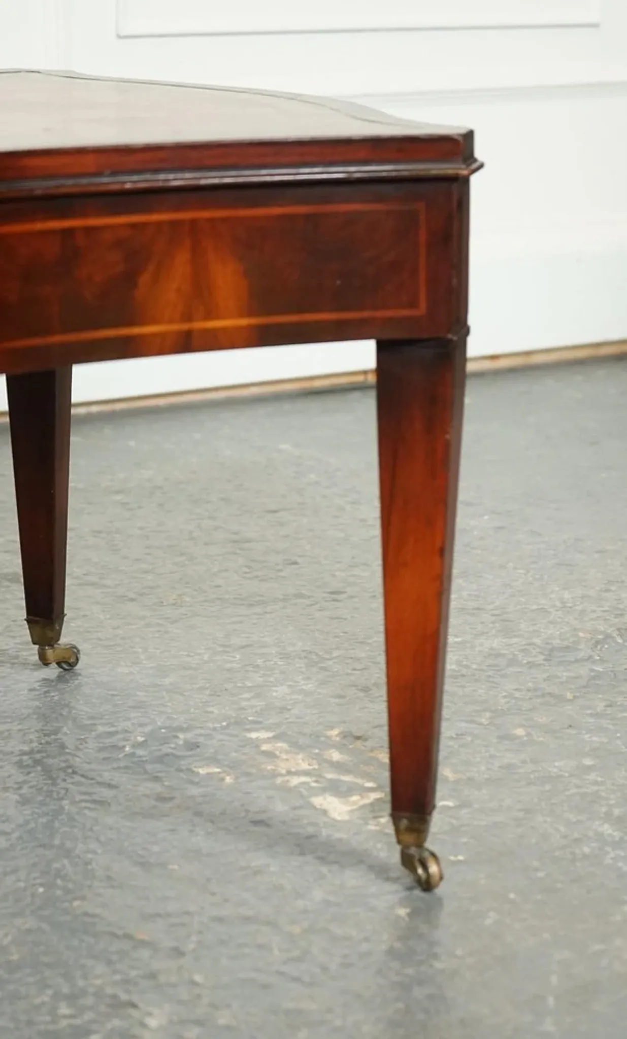 Heirloom Vintage Brown Leather Coffee Table by Weiman
