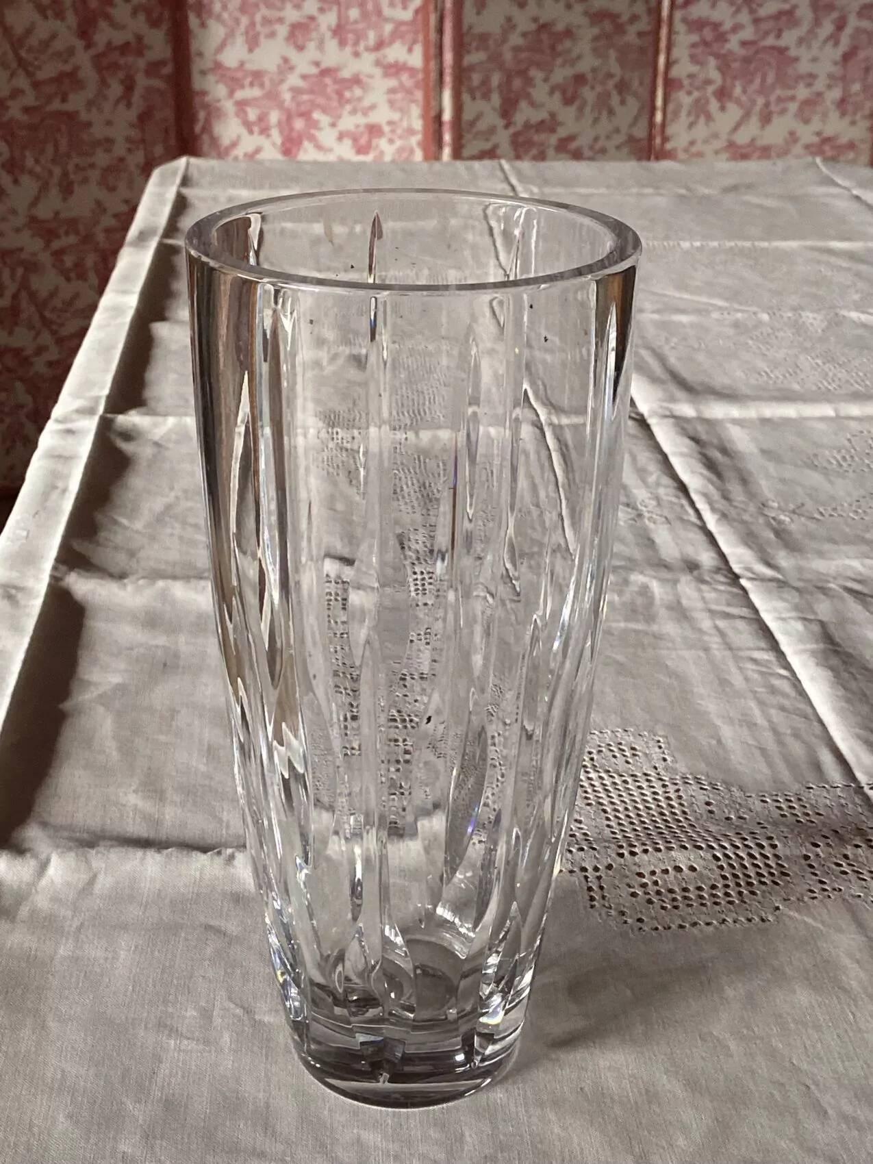 Vase en cristal, années 60