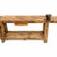 French carpenter's workbench made of solid beech, early 20th century.