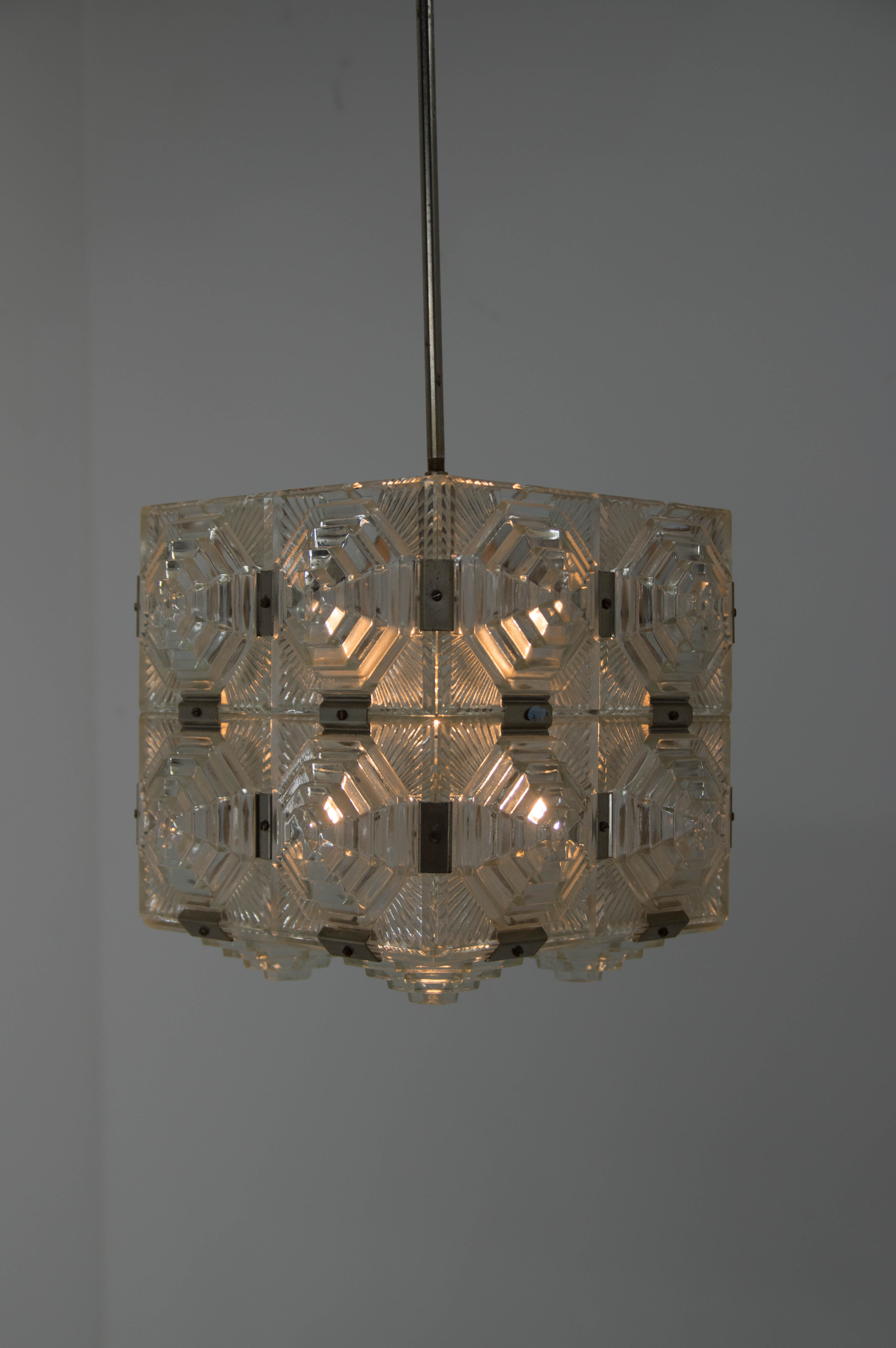 Glass Pendant by Kamenicky Senov, 1960s