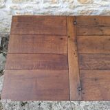 Extendable oak farmhouse table