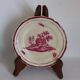 Gien "Pink Landscape" original service: 2 cake plates + 8 dessert plates