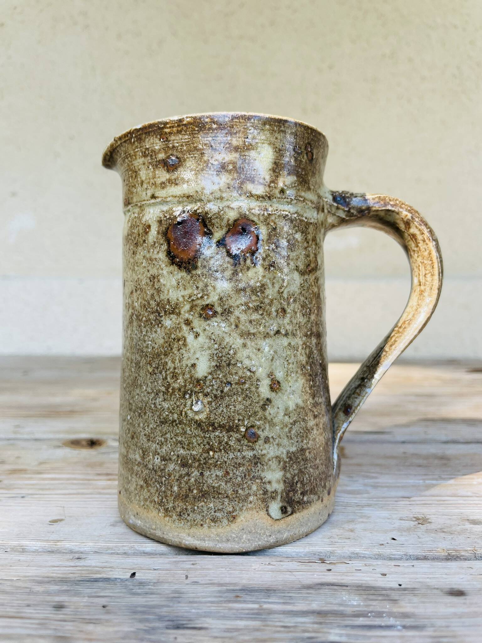 Pyrite stoneware pitcher Guy Roland Marcy