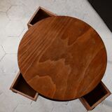 Round sewing box with 3 drawers