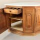 19th century walnut corner cupboard with Carrara marble top