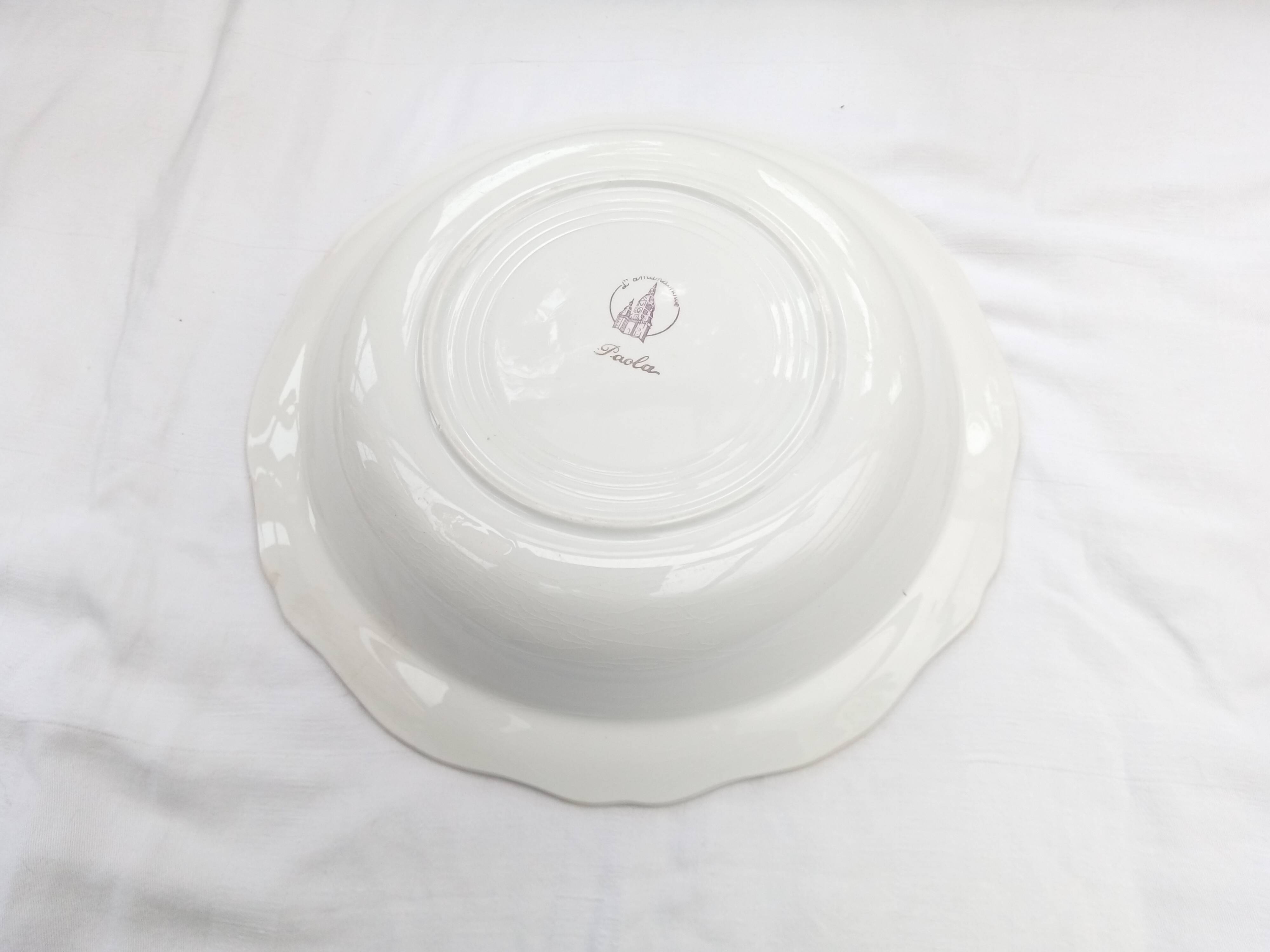 Set of 3 dishes and sauce boat L'Amandinoise