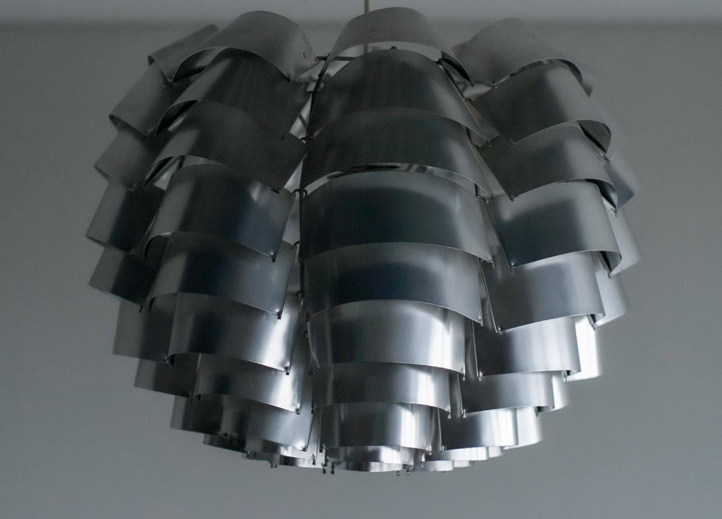 Modern mid-century chandelier Orion 48 by French sculptor Max Sauze.