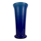 Large opaline vase Scandinavian style gradient of blue