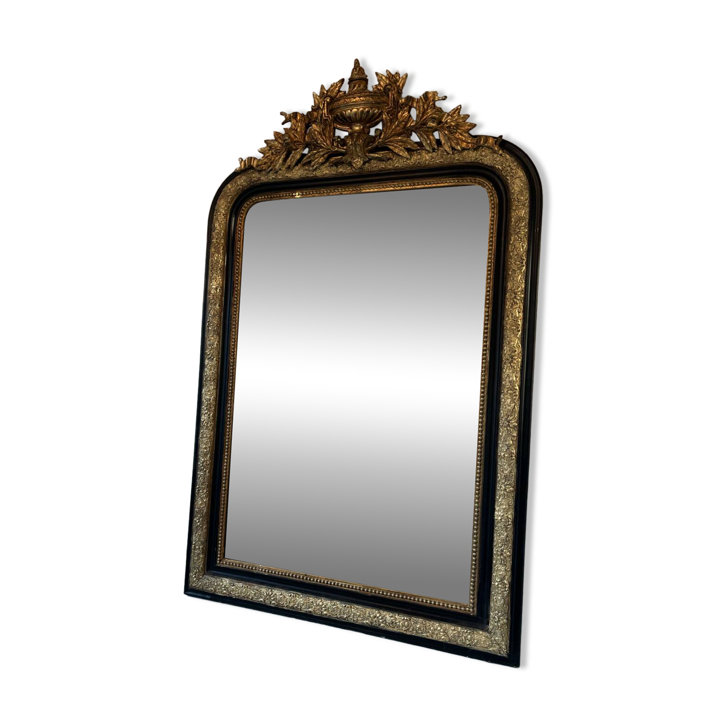 Superb Napoleon III mercury mirror – 115 cm – original gilding – X