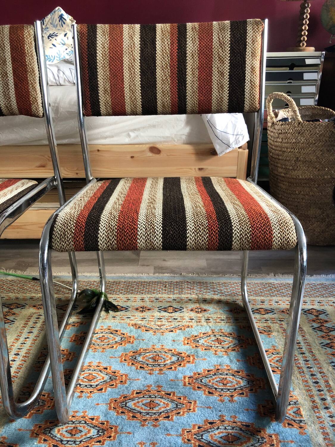 2 sled base chairs
