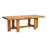 Table en orme massif, Maison Regain, France, 1980