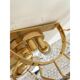 Set of 2 Modern “Conchiglie” Gold Murano Glass Wall Sconces