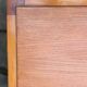 Table basse vintage en orme massif 1970