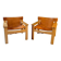 Natura armchair in pine and leather - Karin Mobring for Ikea, 1970
