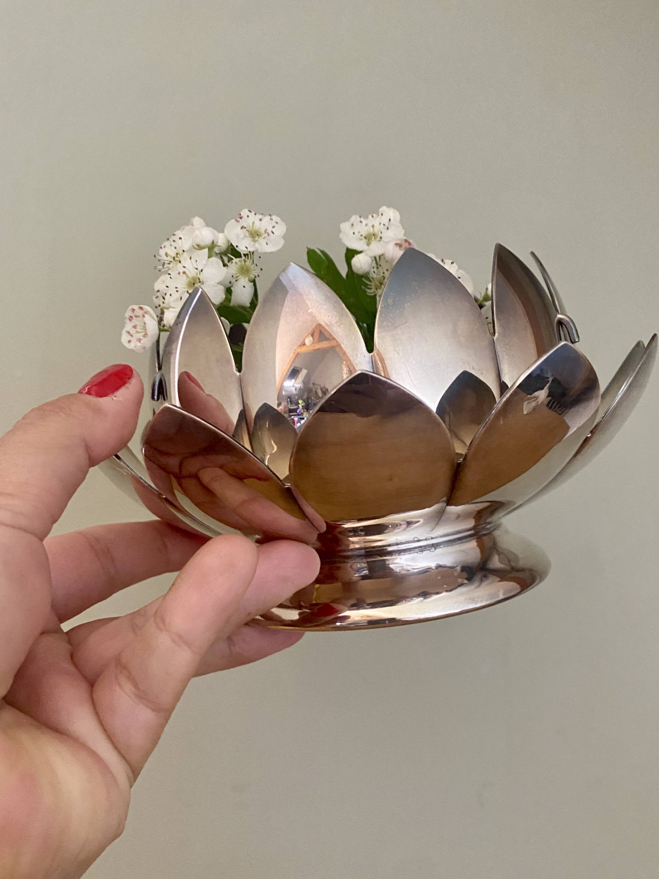 Pique fleur en métal argenté Reed & Barton