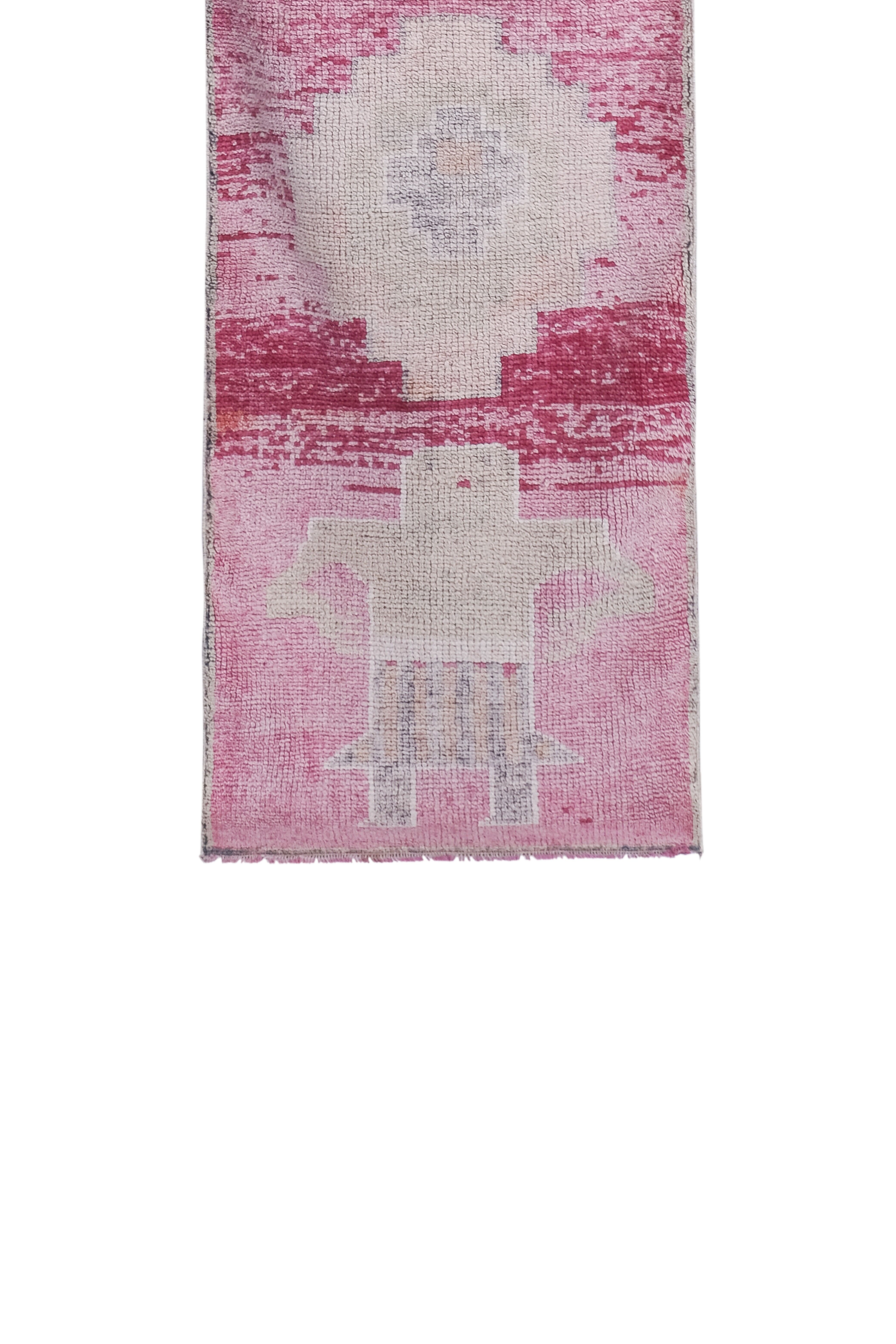Vintage Turkish rug from Oushak, hand-woven 91x300 cm