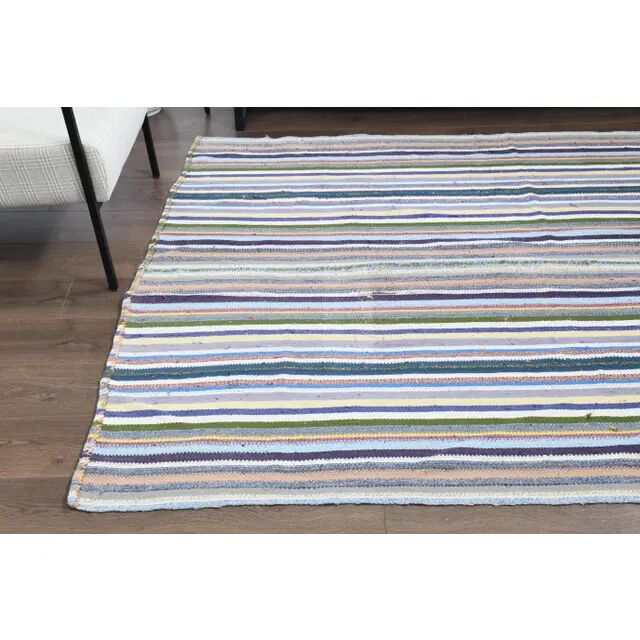 Vintage Turkish Oushak Handmade Wool Cotton Multi Lavender Area Rug 176x238