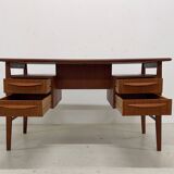 Gunnar Nielsen Teak Desk for Tibergaard, 1960s.