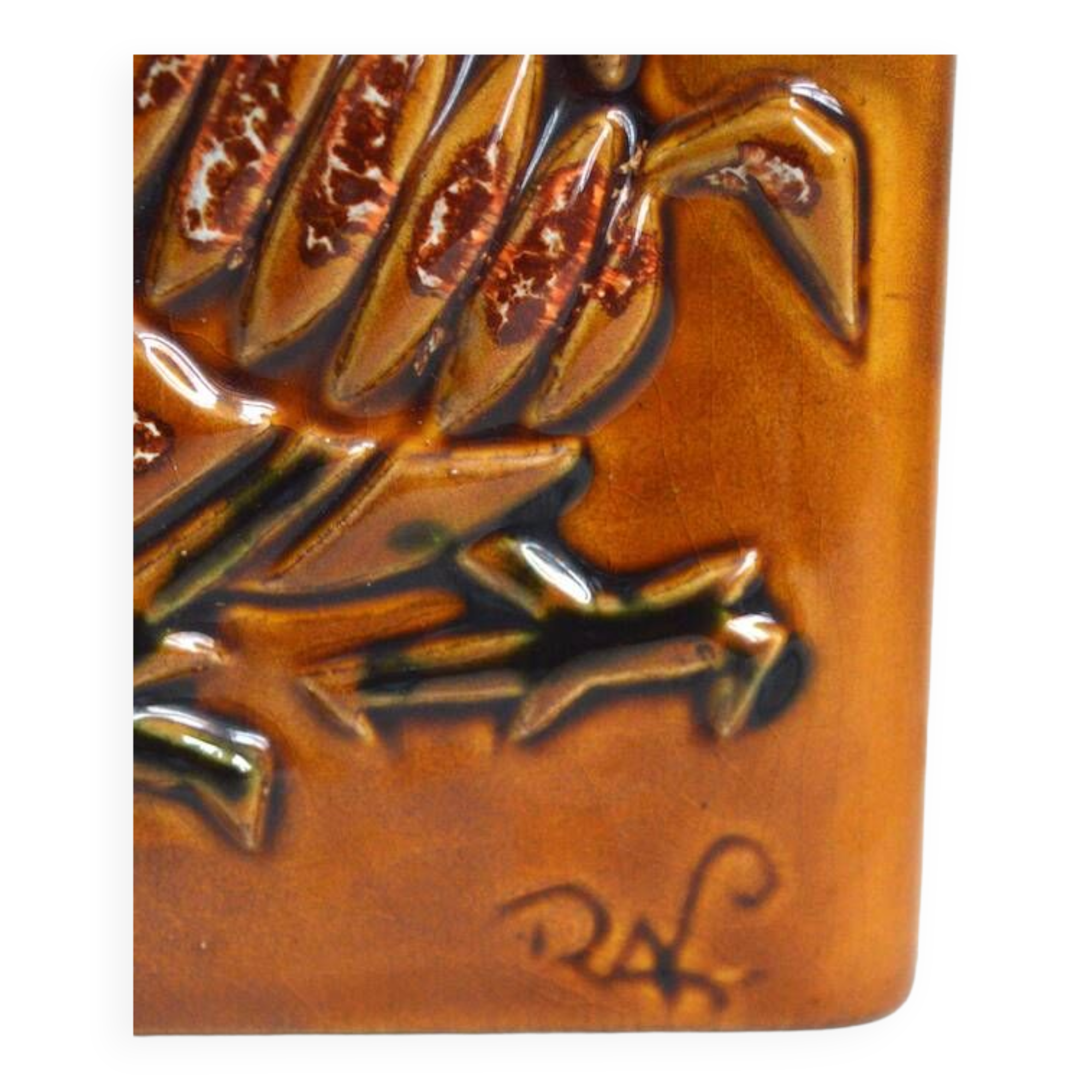 Rooster wall vase in stoneware