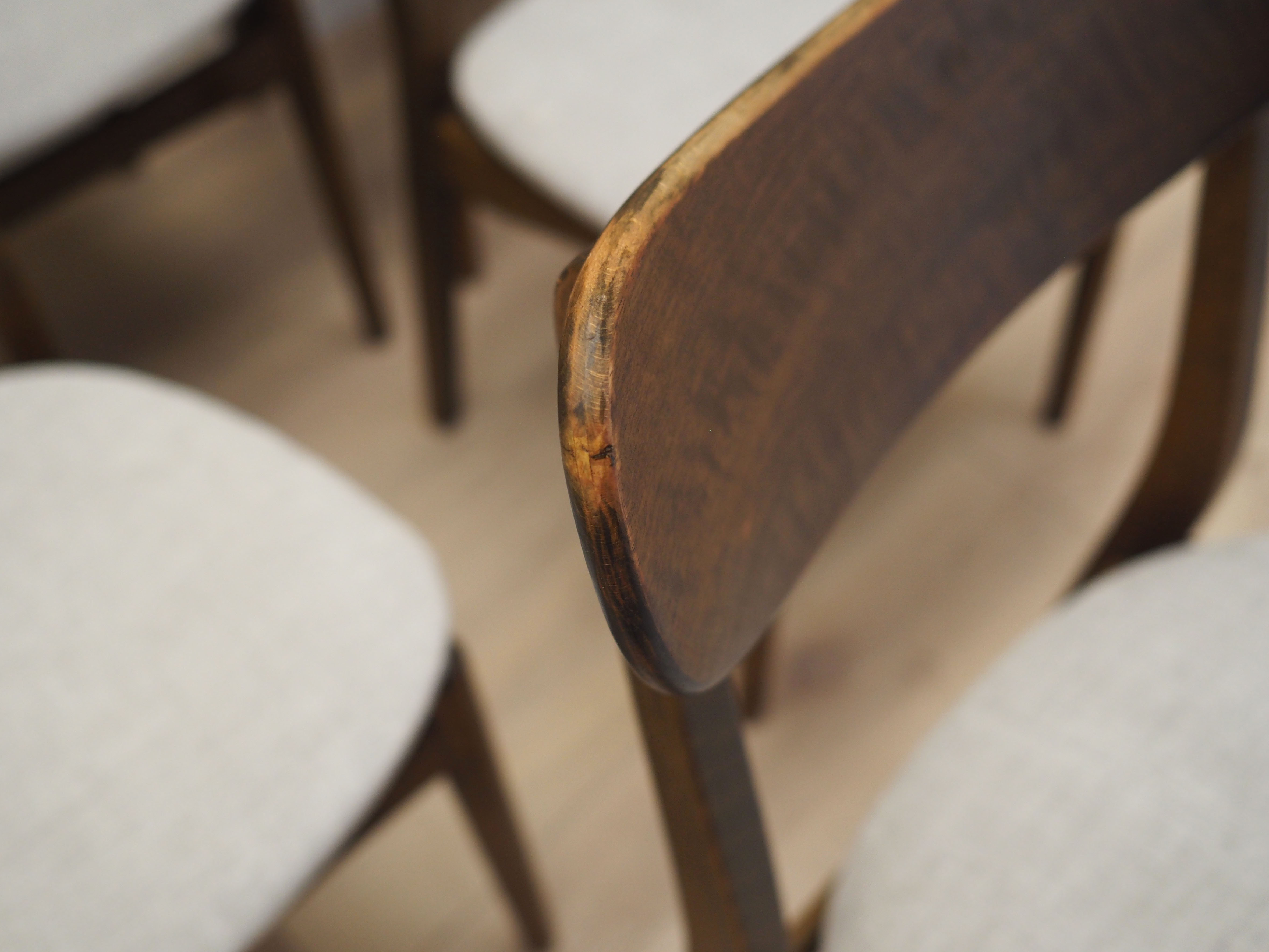 Set of six walnut chairs, Danish design, 60s, production: Denmark