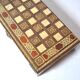 Jeu d'échecs de dames et de backgammon en marqueterie