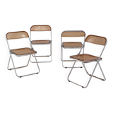 Lot de 4 chaises pliantes vintage Plia de Giancarlo Piretti, années 1970