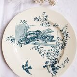 Assiettes plates anciennes terre de fer Salins Édouard Charbonnier