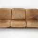 1970s Brutalist Dutch Oak and Leather 3 Seater Sofa