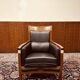 Classic Art Deco Armchair Black High
