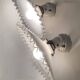 Pair of opaline glass wall lights