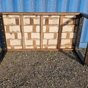 Industrial table 200 x 100 cm with wooden top + metal base