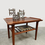 Vintage Scandinavian teak coffee table side table Holger Georg Jensen Kubus