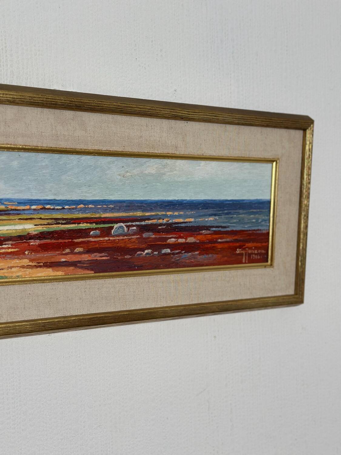 Swedish Oil on Panel – “Red Seaweed, Bredsätra Öland” by Stig Jonzon