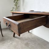 Table de ferme bureau noyer XIXème