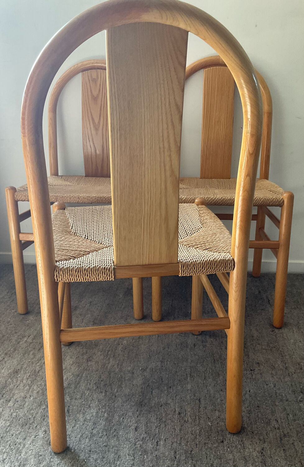 Trio of chairs Annig Sarian for Tisettanta 80s