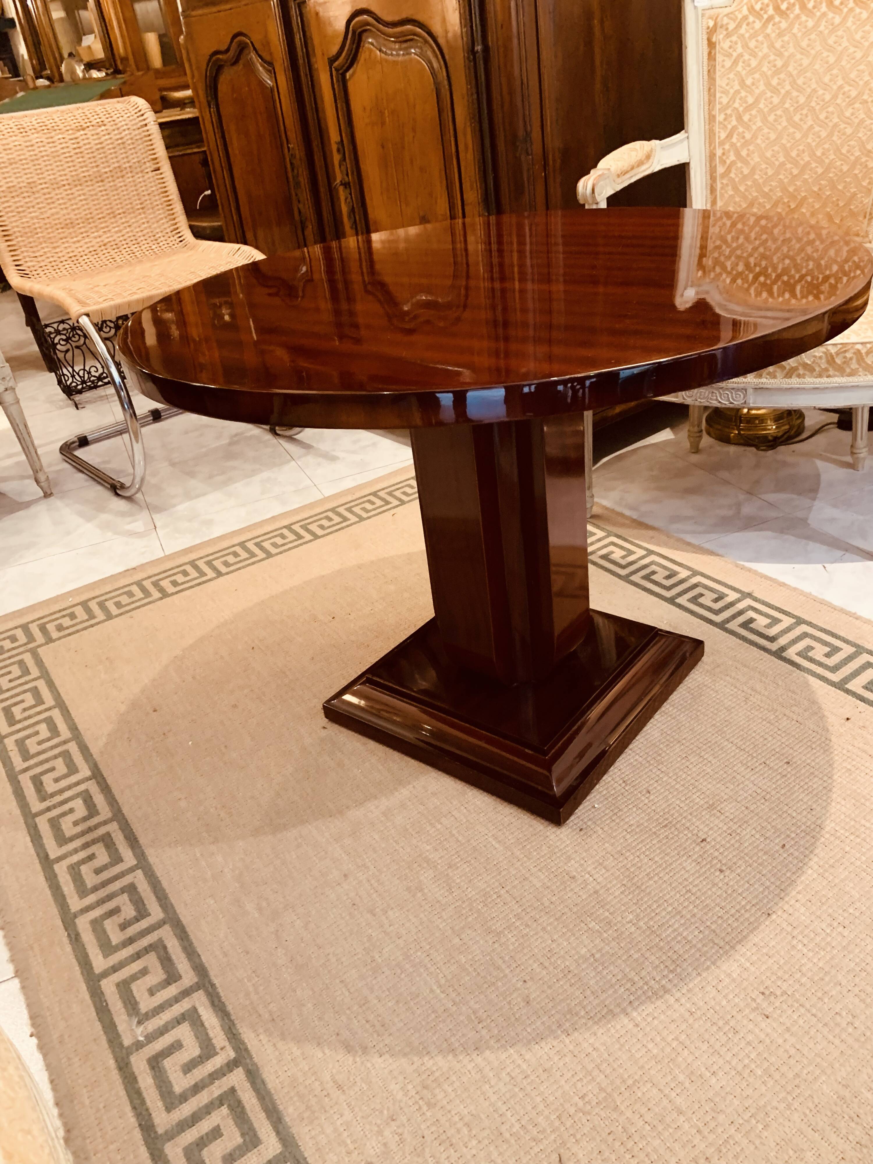 Table basse/ Guéridon Art déco acajou