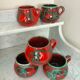 Vintage Italy handmade glazed ceramic cups